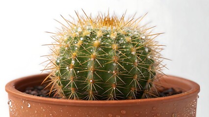 close up cactus in pot