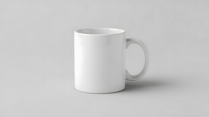Fototapeta premium Clean White Ceramic Coffee Mug.