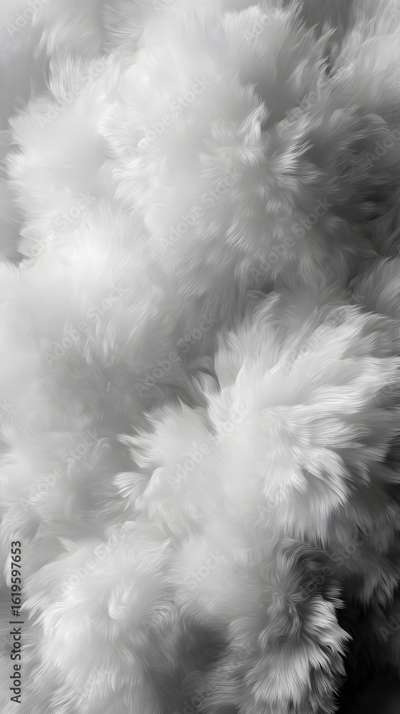 Poster white fluffy texture background abstract minimalist design