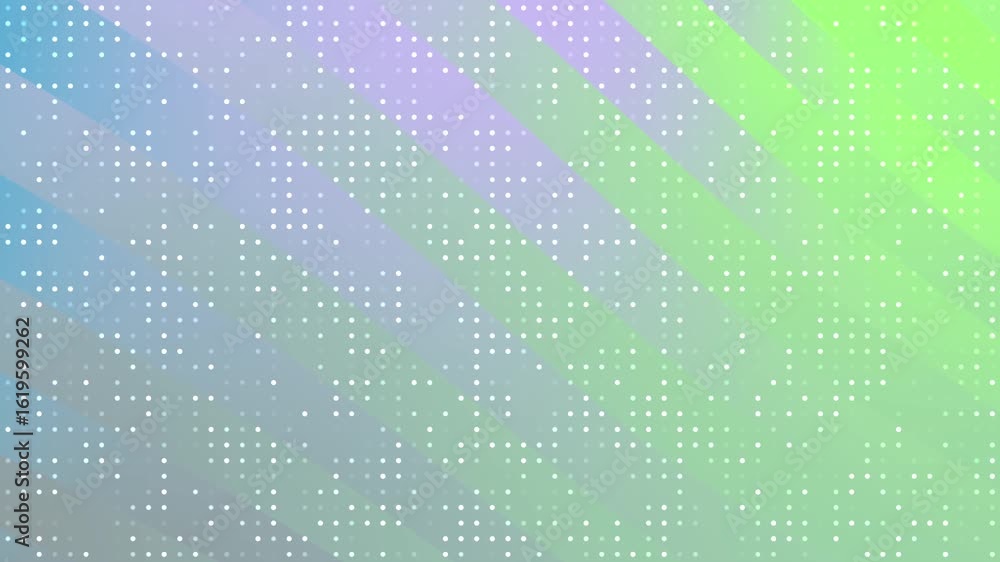 Poster abstracts twirls blink dot_ gradient diagonal stripes with small white dots animating in a seamless 
