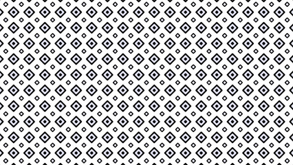Repeating pattern of black outlined diamonds with smaller diamonds inside on white background