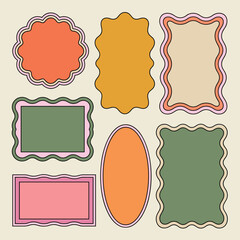 Fototapeta premium Vintage Decorative Frames in a Symmetrical Grid Layout