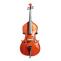 Fototapeta premium Double bass string instrument music vector graphic design