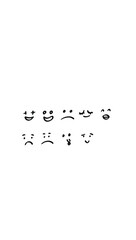 Hand Drawn Emoticon Set with Different Expressions for Social Media and Communication Minimalist Style Black and White