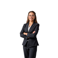 Professional business meeting with a confident woman in a modern office environment