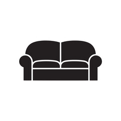 Black sofa icon couch furniture