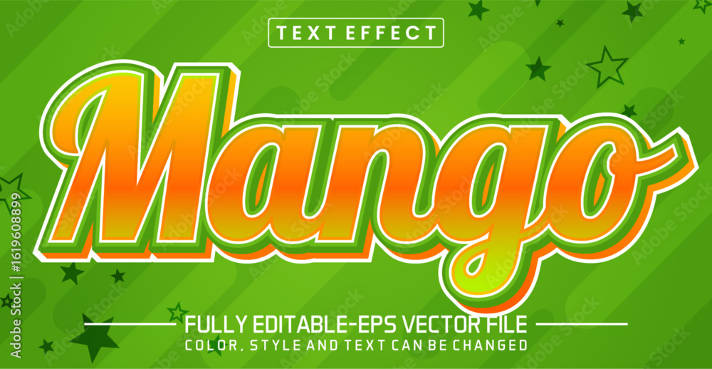 Poster mango font text effect editable