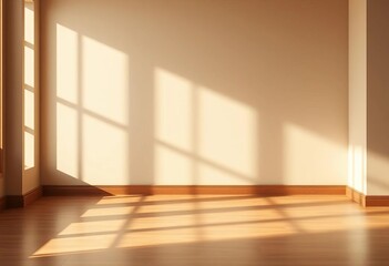 Subtle warm taupe blur, soft shadows on floor & wall, minimalist backdrop ideal for product photography,  advertising,  visual