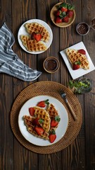 waffles with strawberry