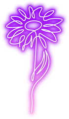 Neon Floral Icon