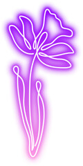 Neon Floral Icon