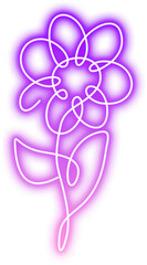 Neon Floral Icon