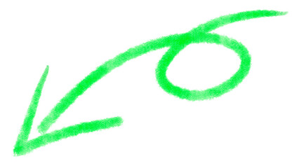 Neon Marker Textured Arrow, Doodle, Design Element, Graphic Resource, Light Green, Texture, Pointing, Emphasis, sign