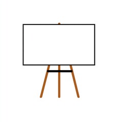 Simple drawing of a blank canvas on an easel