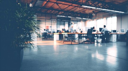 Co-working bustle under warm industrial glow, brainstorming hubbub, digital nomad harmony, reminiscent of World Creativity and Innovation Day