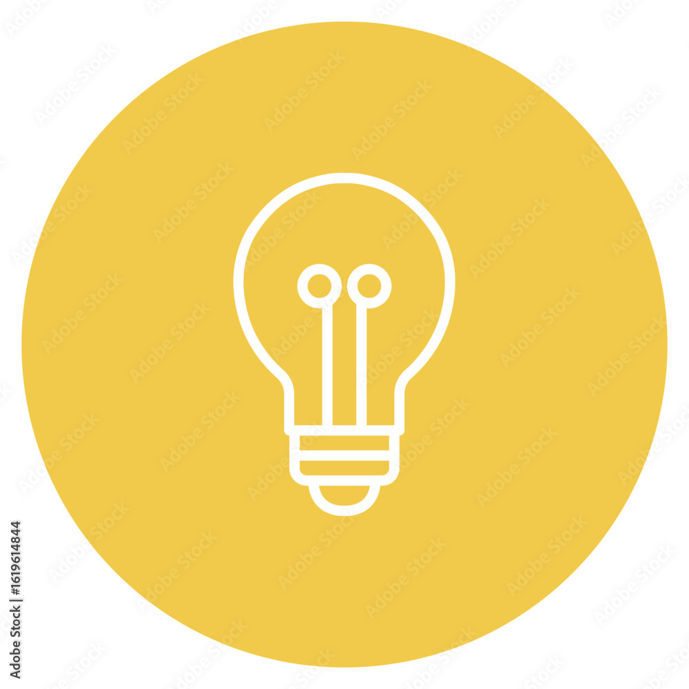 Poster light bulb icon vector image. can be used for electrician tools.