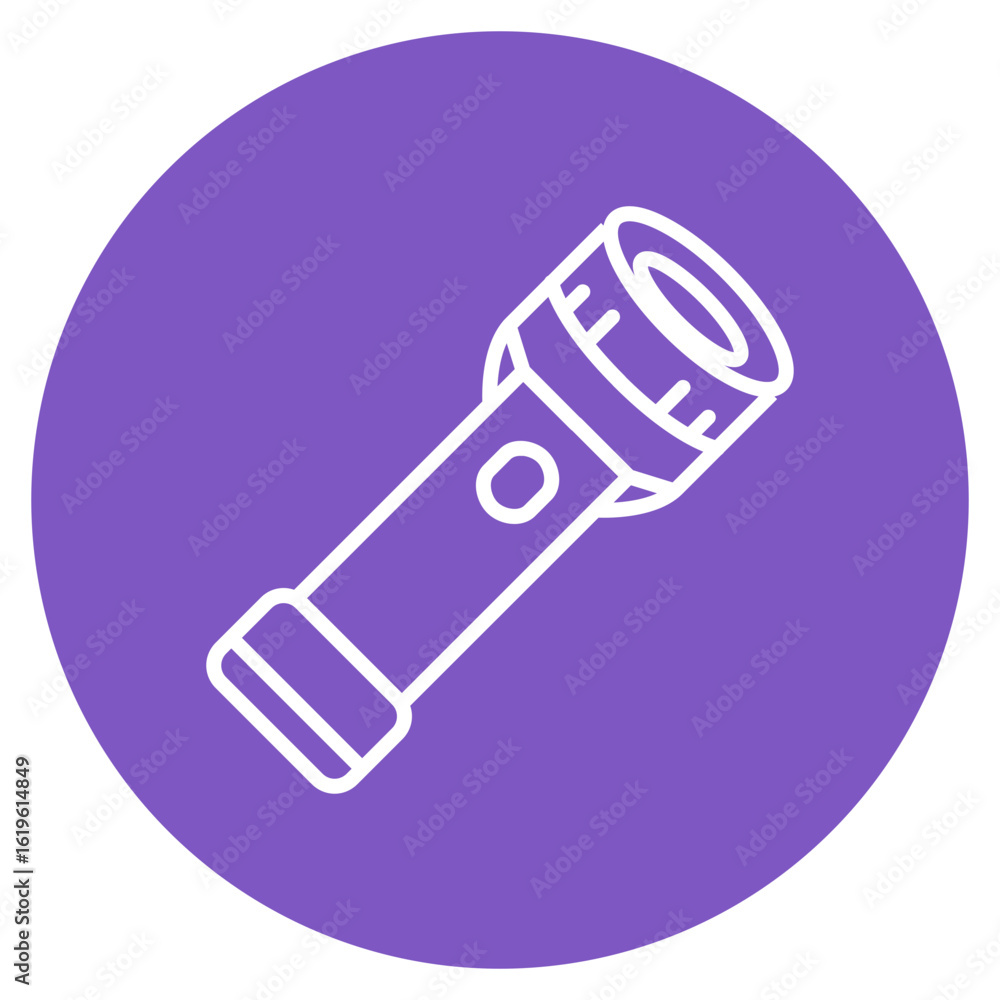 Poster flashlight icon vector image. can be used for electrician tools.