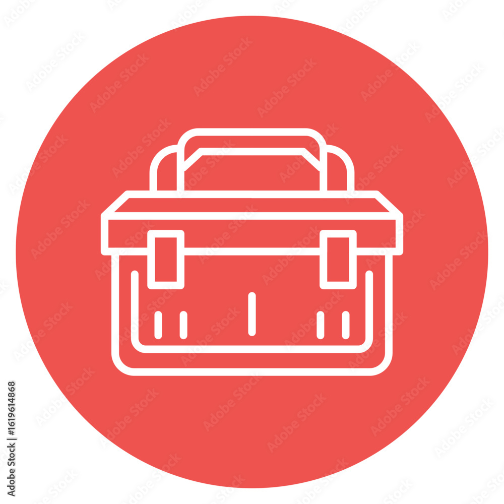 Poster tool box icon vector image. can be used for electrician tools.