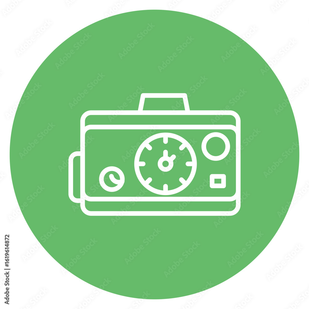Aufkleber tester machine icon vector image. can be used for electrician tools.