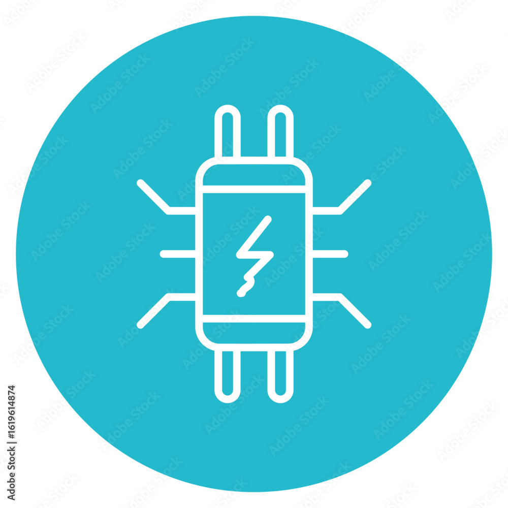 Poster fuse icon vector image. can be used for electrician tools.