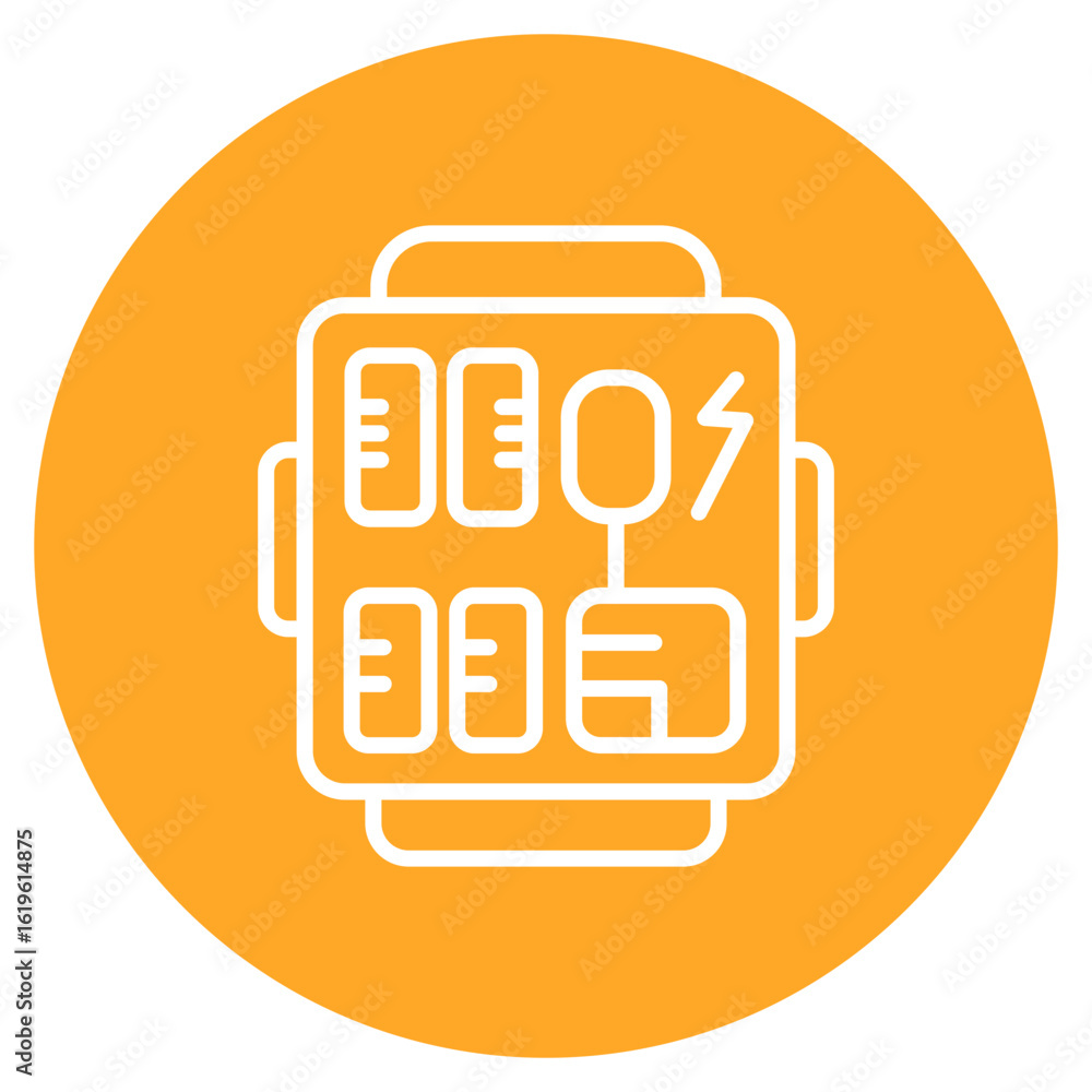 Poster fuse box icon vector image. can be used for electrician tools.