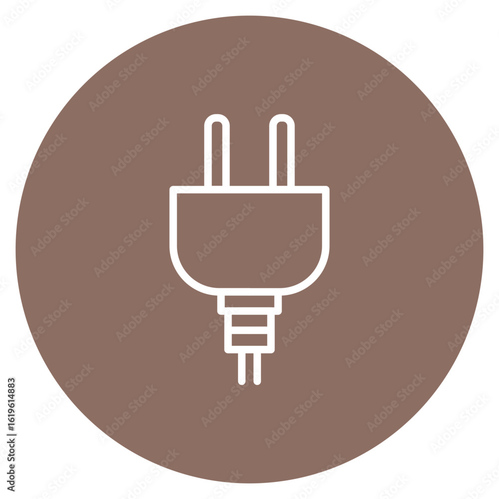 Poster socket icon vector image. can be used for electrician tools.