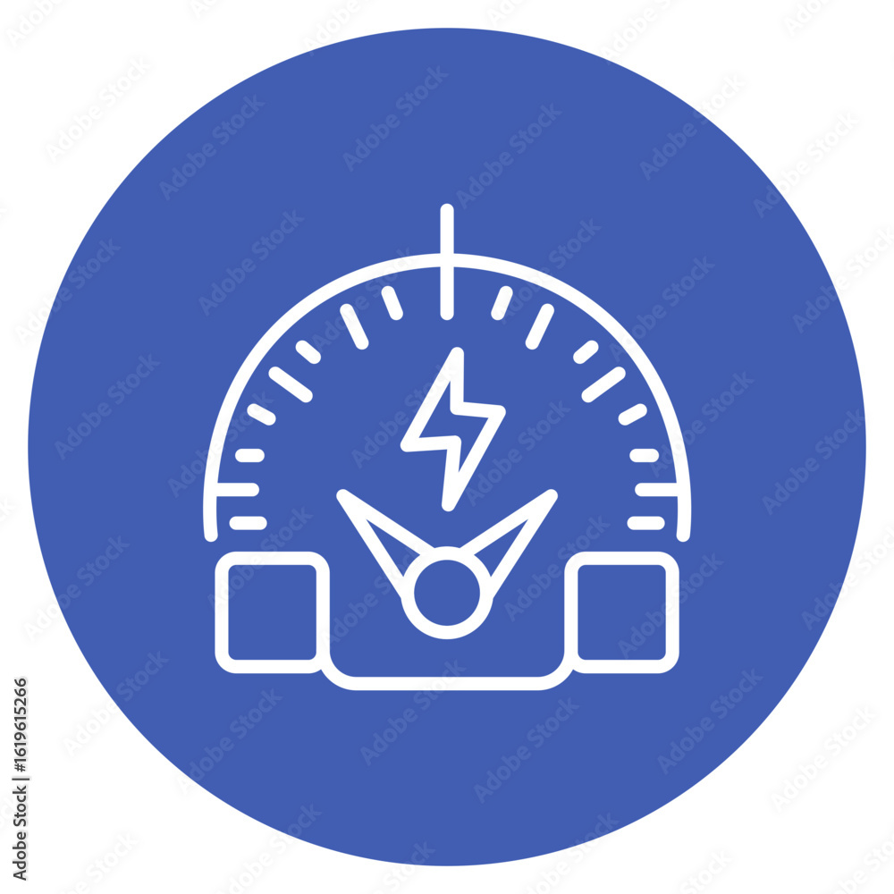 Poster voltmeter icon vector image. can be used for electrician tools.