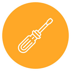 Screw Driver icon vector image. Can be used for Electrician Tools.
