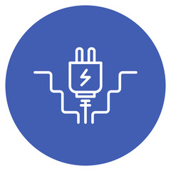 Fototapeta premium Wiring icon vector image. Can be used for Electrician Tools.