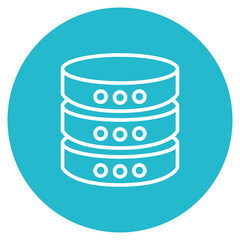 Database icon vector image. Can be used for Computer Programming.