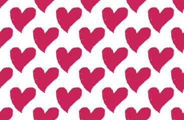 手描きハートのシームレスパターン