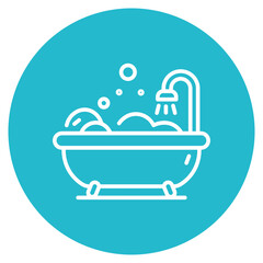 Bathtub icon vector image. Can be used for Spa.