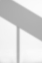 gray geometric slash line shadow and black thick stripe silhouette shade on empty white background