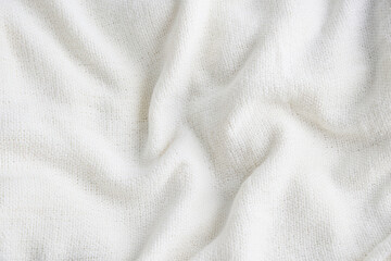 blank white background with crumple wrinkle cloth canvas burlap texture and crease uneven fabric hessian towel grain