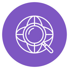Global Search icon vector image. Can be used for Online Marketing.