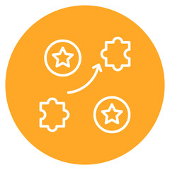 Puzzle icon vector image. Can be used for Online Marketing.