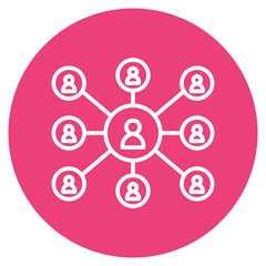 Social Network icon vector image. Can be used for Online Marketing.