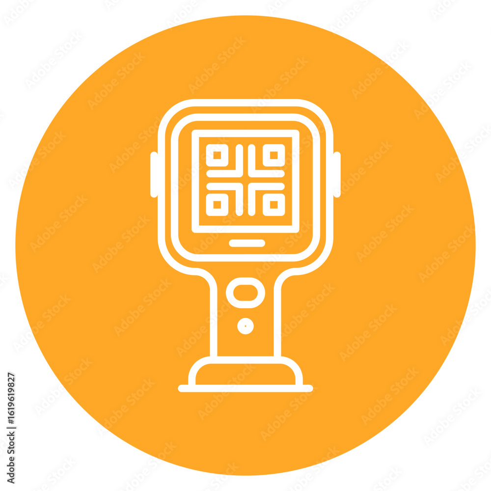 Poster qr code scan icon vector image. can be used for shopping and ecommerce.