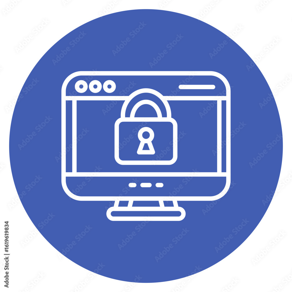Poster website locked icon vector image. can be used for shopping and ecommerce.