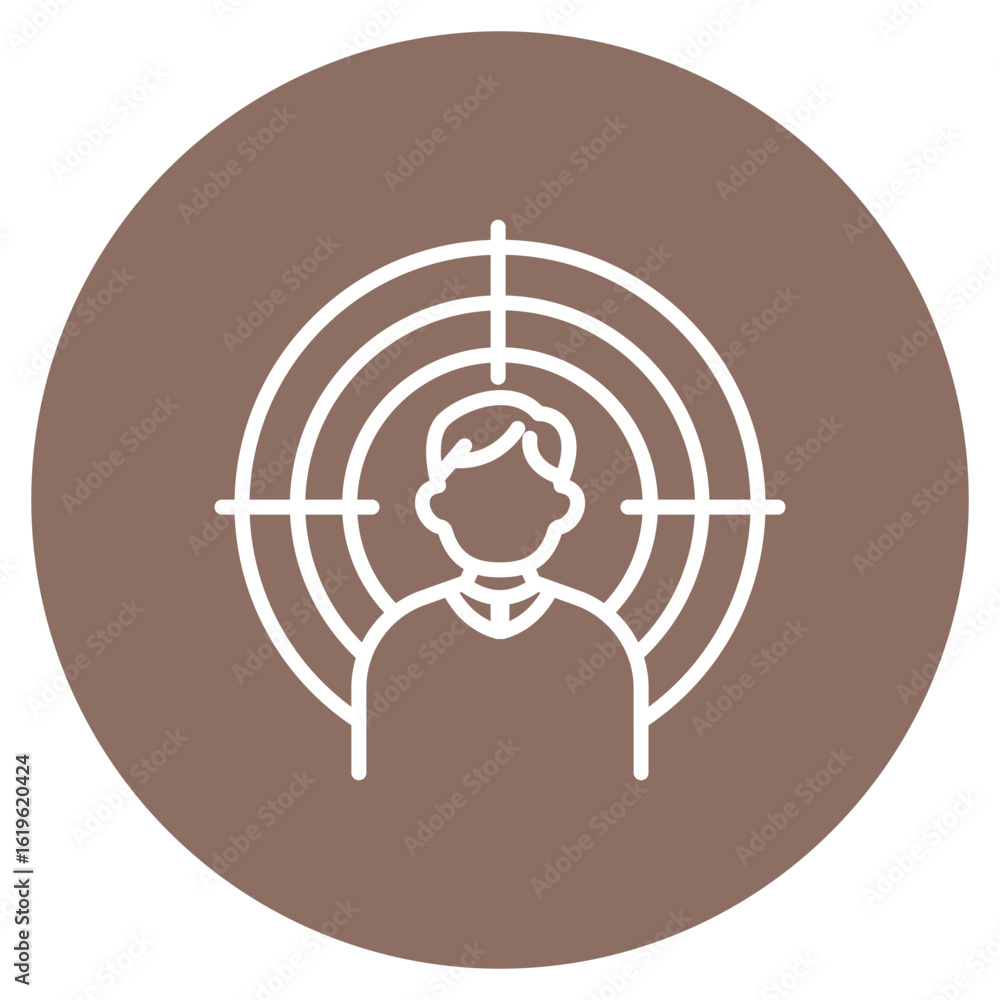 Poster target audience icon vector image. can be used for seo and web.