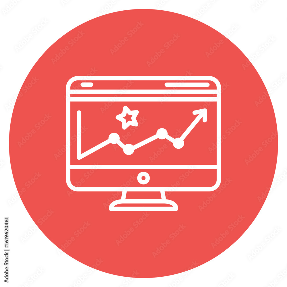 Poster website statistics icon vector image. can be used for seo and web.