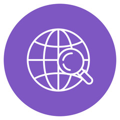 Global Search icon vector image. Can be used for Seo and Web.