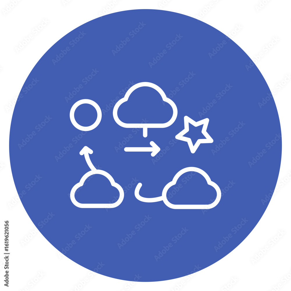 Poster iteration icon vector image. can be used for project management.