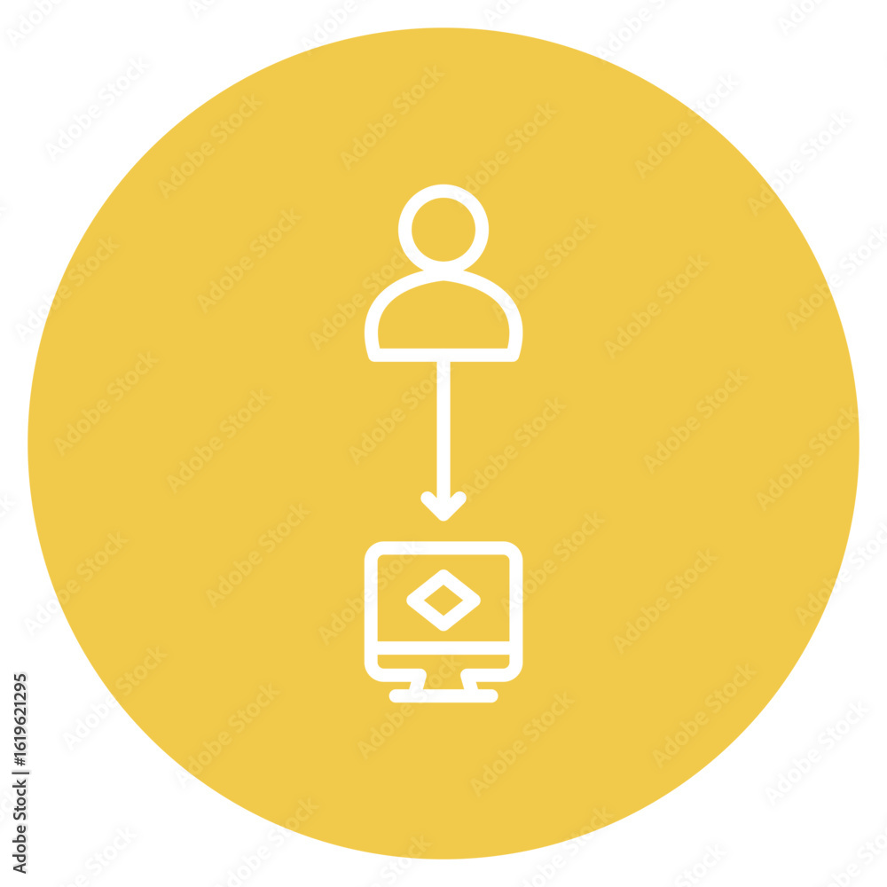Poster workflow icon vector image. can be used for project management.