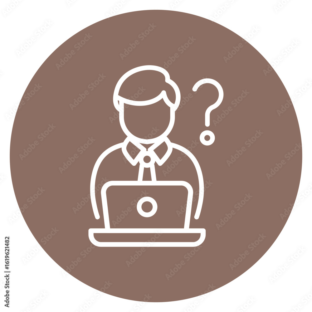Poster problem solving icon vector image. can be used for online education.