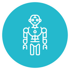 Cyborg icon vector image. Can be used for Science Fiction.