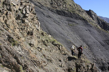 rock climber in the mountains