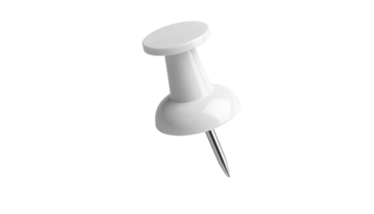 Single pushpin with realistic shadow, isolated on a clean white background png