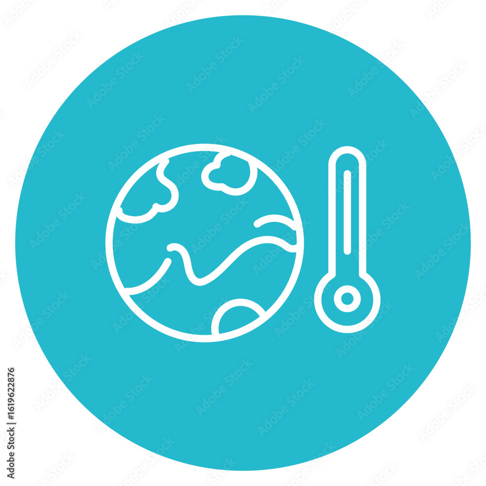 Poster global waming icon vector image. can be used for natural disaster.