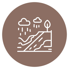 Landslide icon vector image. Can be used for Natural Disaster.